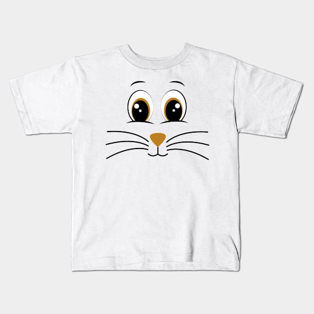 Cute Bunny Rabbit Face Costume Kids T-Shirt by Mind Your Tee